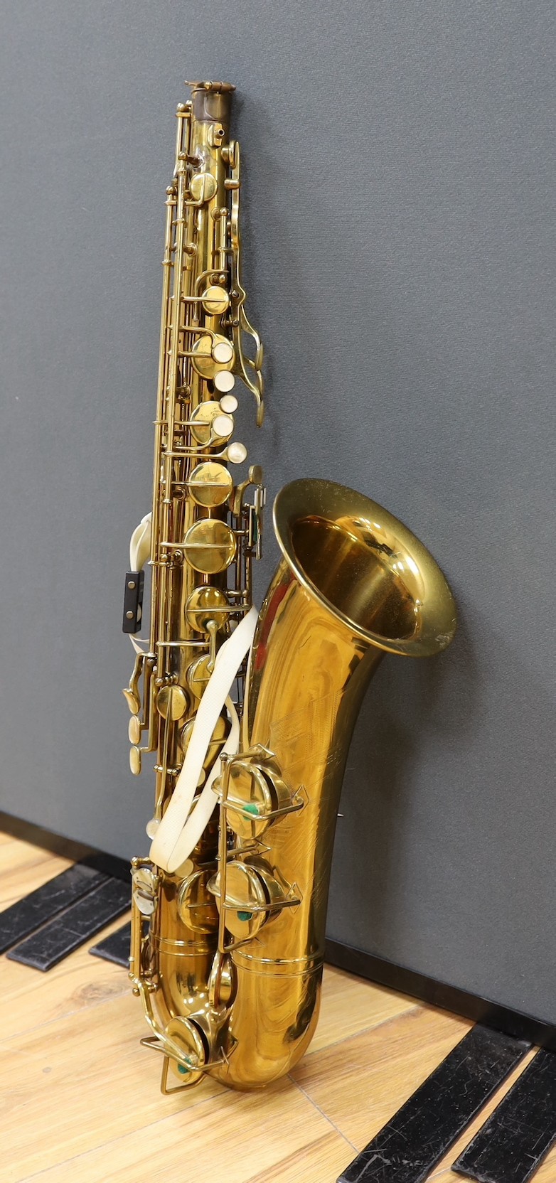 A cased Selmer Pennsylvania special tenor saxophone